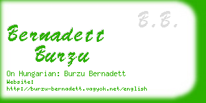 bernadett burzu business card